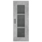 vidaXL Ντουλάπι Γκρι Σκυροδέματος 34,5x34x180 εκ. Επεξεργασμένο Ξύλο