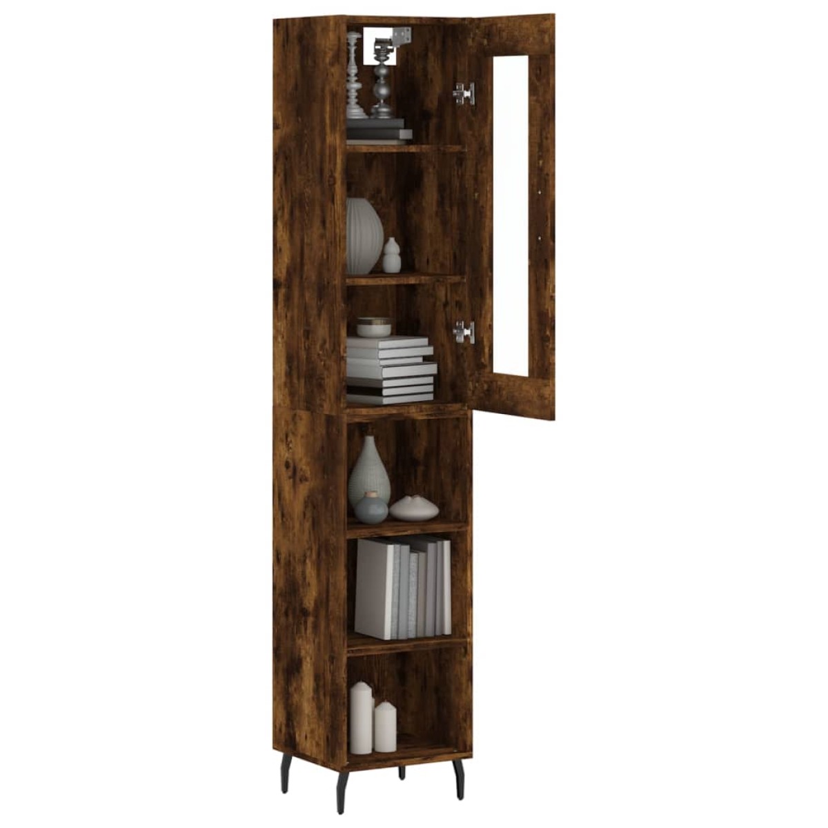 vidaXL Ντουλάπι Καπνιστή δρυς 34,5x34x180 εκ. από Επεξεργασμένο Ξύλο