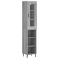 vidaXL Μπουφές Sonoma Γκρι 34,5 x 34 x 180 εκ. από Επεξεργασμένο Ξύλο