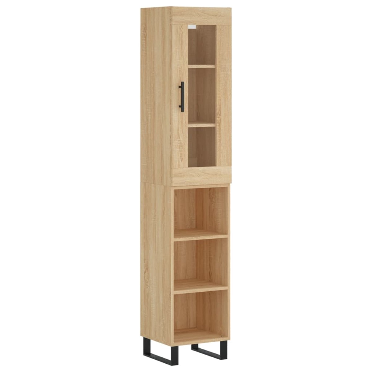 vidaXL Μπουφές Sonoma δρυς 34,5 x 34 x 180 εκ. από Επεξεργασμένο Ξύλο