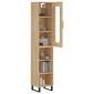 vidaXL Μπουφές Sonoma δρυς 34,5 x 34 x 180 εκ. από Επεξεργασμένο Ξύλο