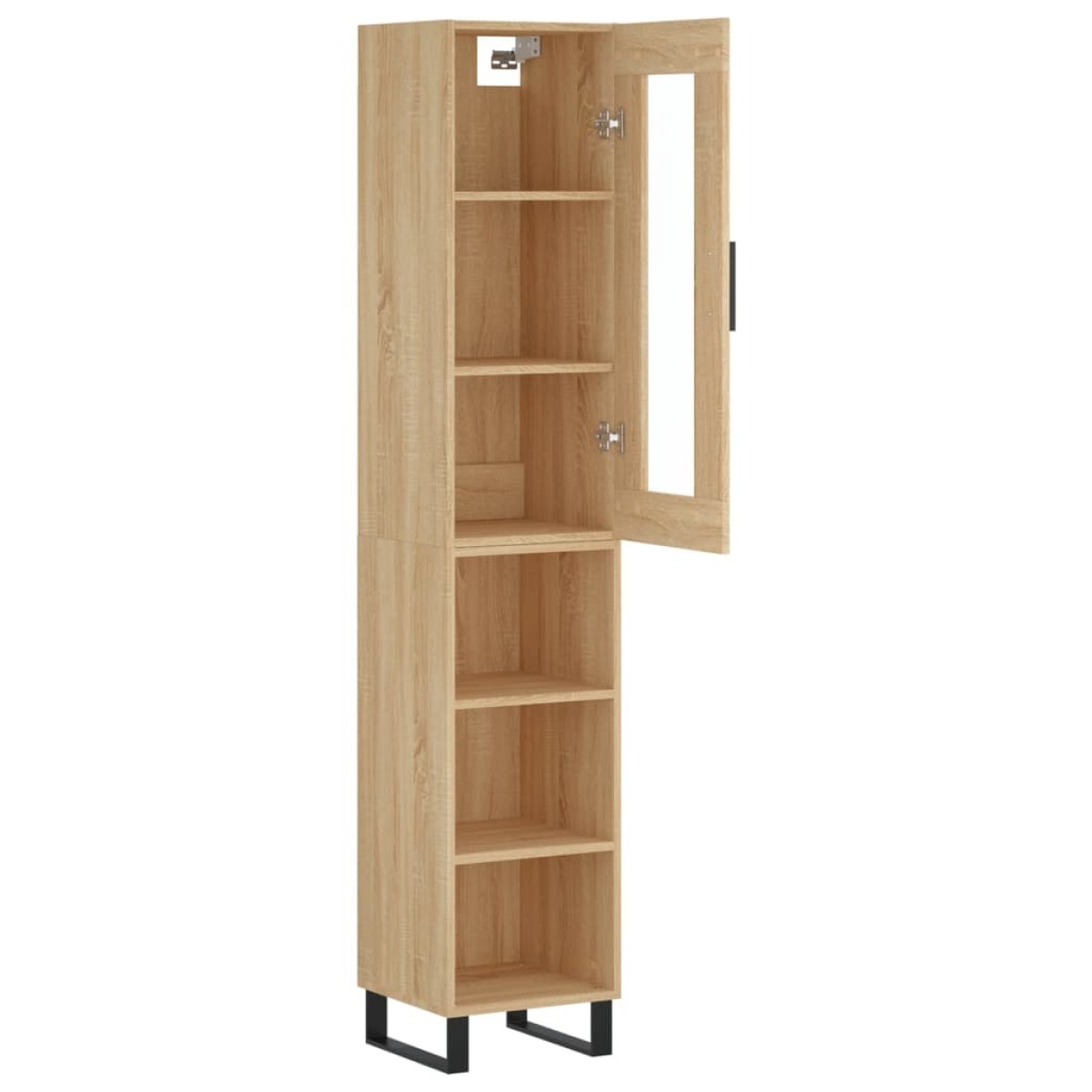 vidaXL Μπουφές Sonoma δρυς 34,5 x 34 x 180 εκ. από Επεξεργασμένο Ξύλο