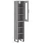 vidaXL Μπουφές Sonoma Γκρι 34,5 x 34 x 180 εκ. από Επεξεργασμένο Ξύλο