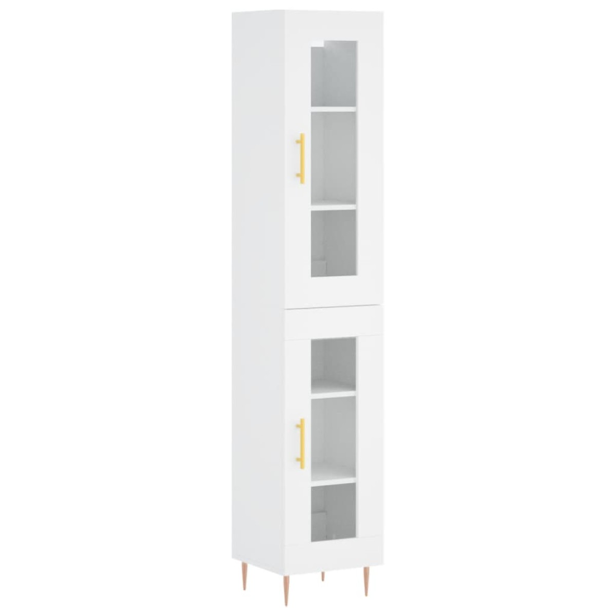 vidaXL Ντουλάπι Λευκός 34,5 x 34 x 180 εκ. από Επεξεργασμένο Ξύλο
