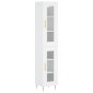 vidaXL Ντουλάπι Λευκός 34,5 x 34 x 180 εκ. από Επεξεργασμένο Ξύλο