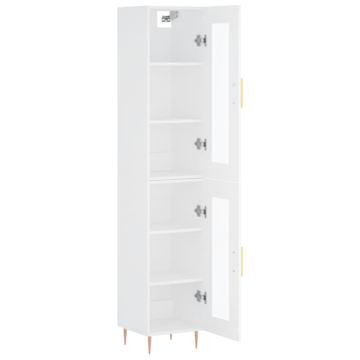 vidaXL Ντουλάπι Λευκός 34,5 x 34 x 180 εκ. από Επεξεργασμένο Ξύλο