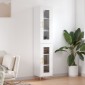 vidaXL Ντουλάπι Λευκός 34,5 x 34 x 180 εκ. από Επεξεργασμένο Ξύλο