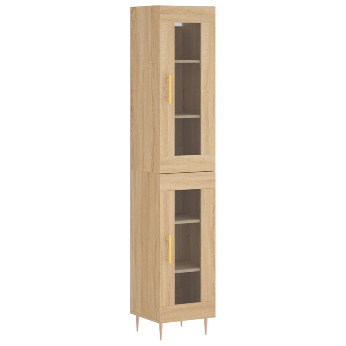 vidaXL Μπουφές Sonoma δρυς 34,5 x 34 x 180 εκ. από Επεξεργασμένο Ξύλο