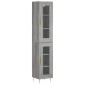 vidaXL Μπουφές Sonoma Γκρι 34,5 x 34 x 180 εκ. από Επεξεργασμένο Ξύλο