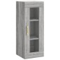 vidaXL Μπουφές Sonoma Γκρι 34,5 x 34 x 180 εκ. από Επεξεργασμένο Ξύλο