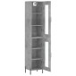 vidaXL Ντουλάπι Γκρι Σκυροδέματος 34,5x34x180 εκ. Επεξεργασμένο Ξύλο