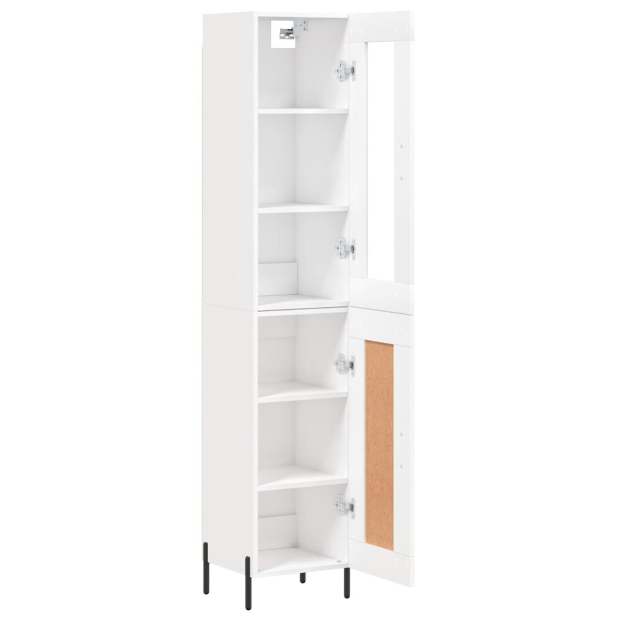 vidaXL Ντουλάπι Λευκός 34,5 x 34 x 180 εκ. από Επεξεργασμένο Ξύλο
