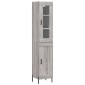 vidaXL Μπουφές Sonoma Γκρι 34,5 x 34 x 180 εκ. από Επεξεργασμένο Ξύλο