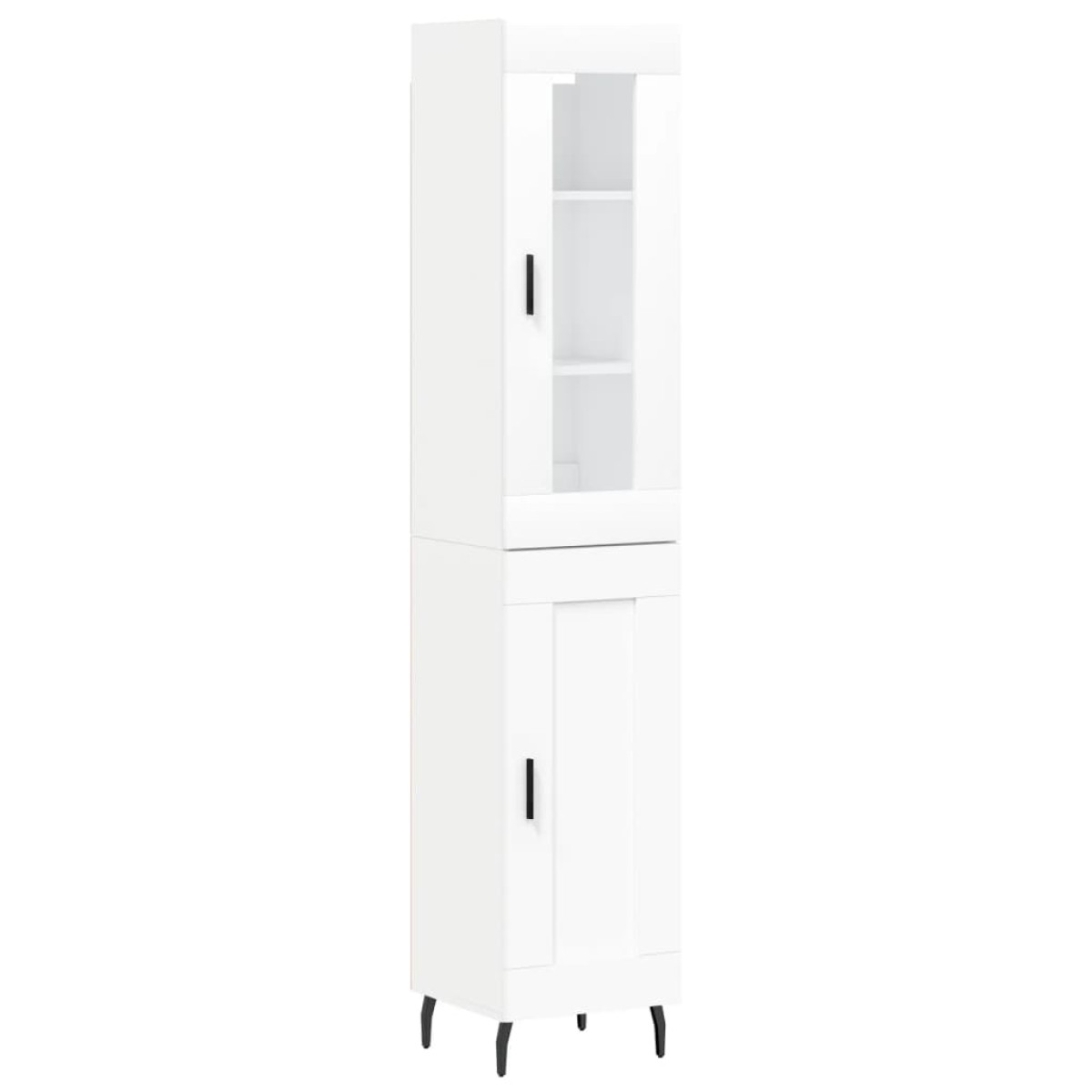 vidaXL Ντουλάπι Λευκός 34,5 x 34 x 180 εκ. από Επεξεργασμένο Ξύλο