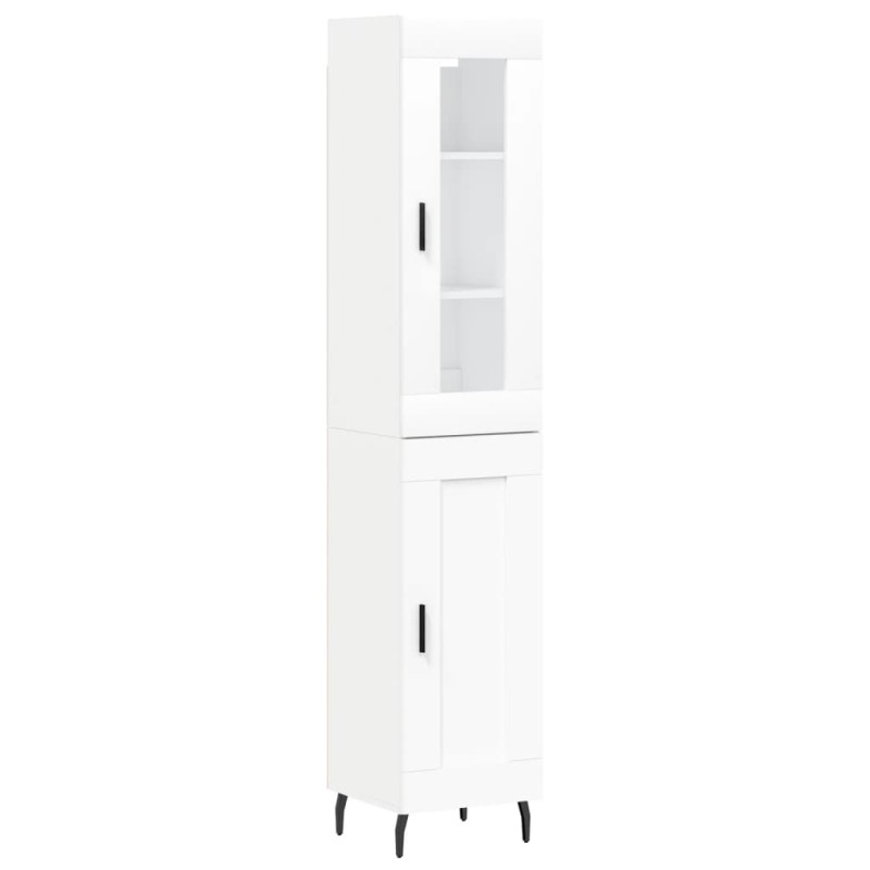 vidaXL Ντουλάπι Λευκό 34,5 x 34 x 180 εκ. από Επεξεργασμένο Ξύλο