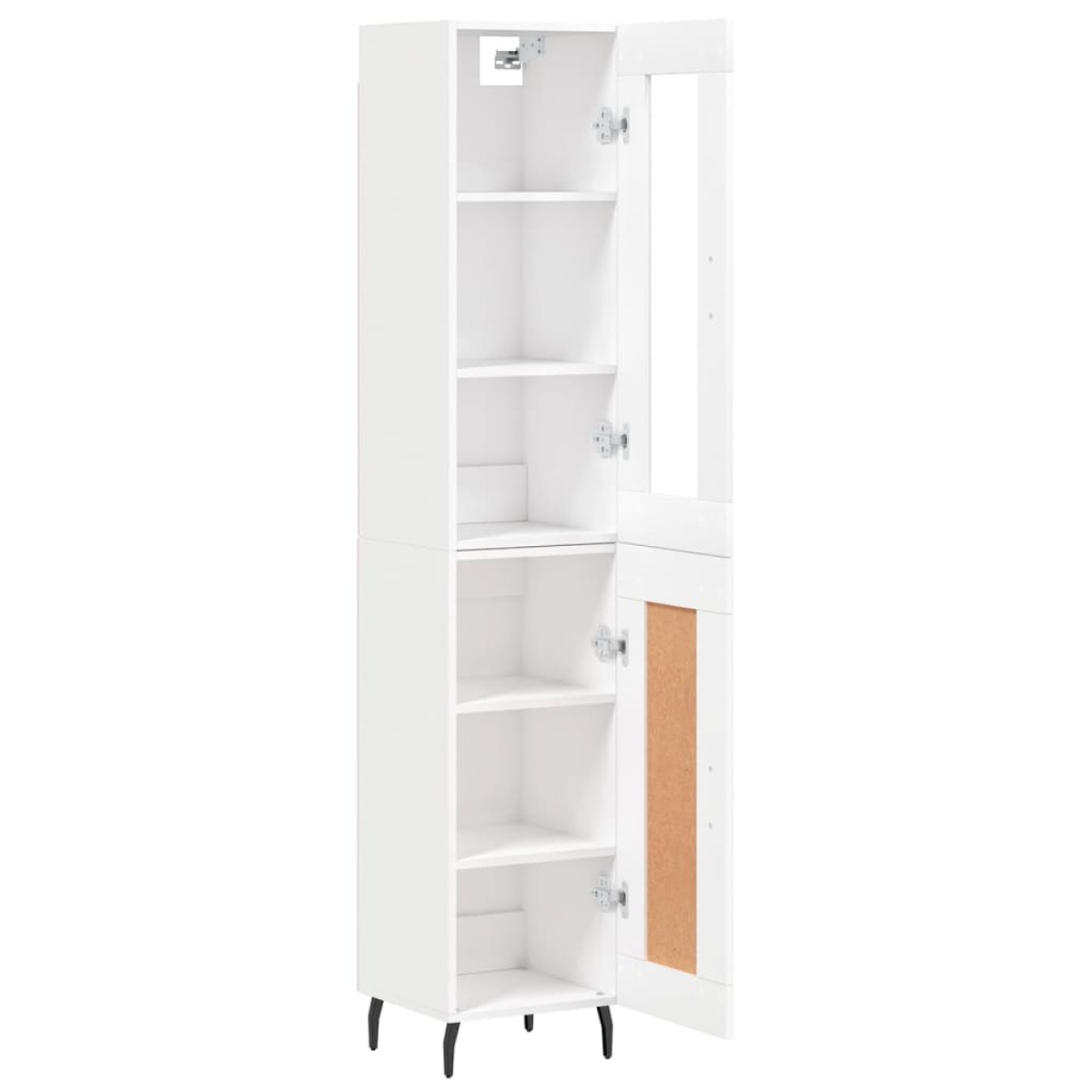 vidaXL Ντουλάπι Λευκός 34,5 x 34 x 180 εκ. από Επεξεργασμένο Ξύλο