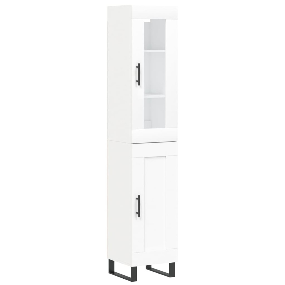 vidaXL Ντουλάπι Λευκός 34,5 x 34 x 180 εκ. από Επεξεργασμένο Ξύλο