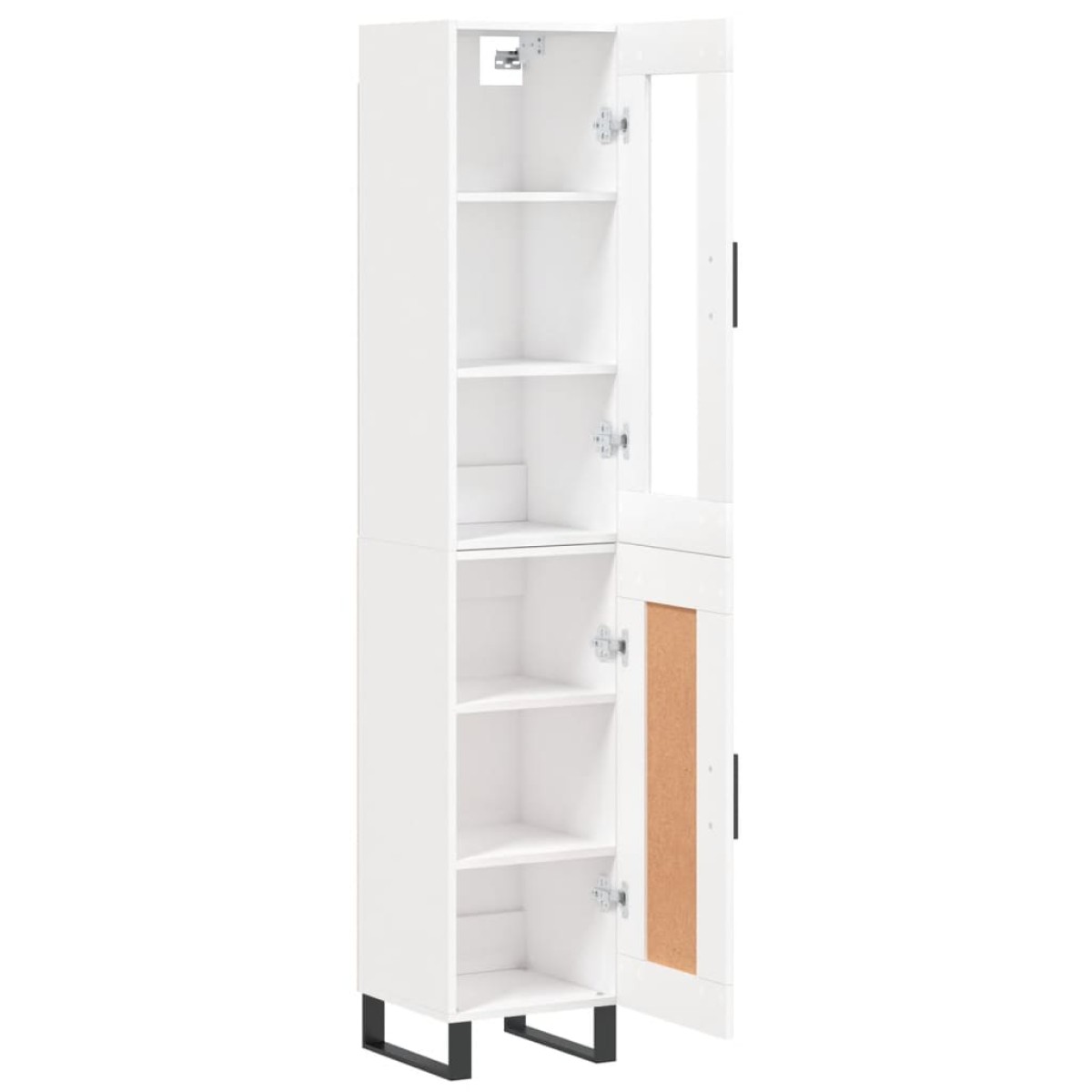 vidaXL Ντουλάπι Λευκός 34,5 x 34 x 180 εκ. από Επεξεργασμένο Ξύλο