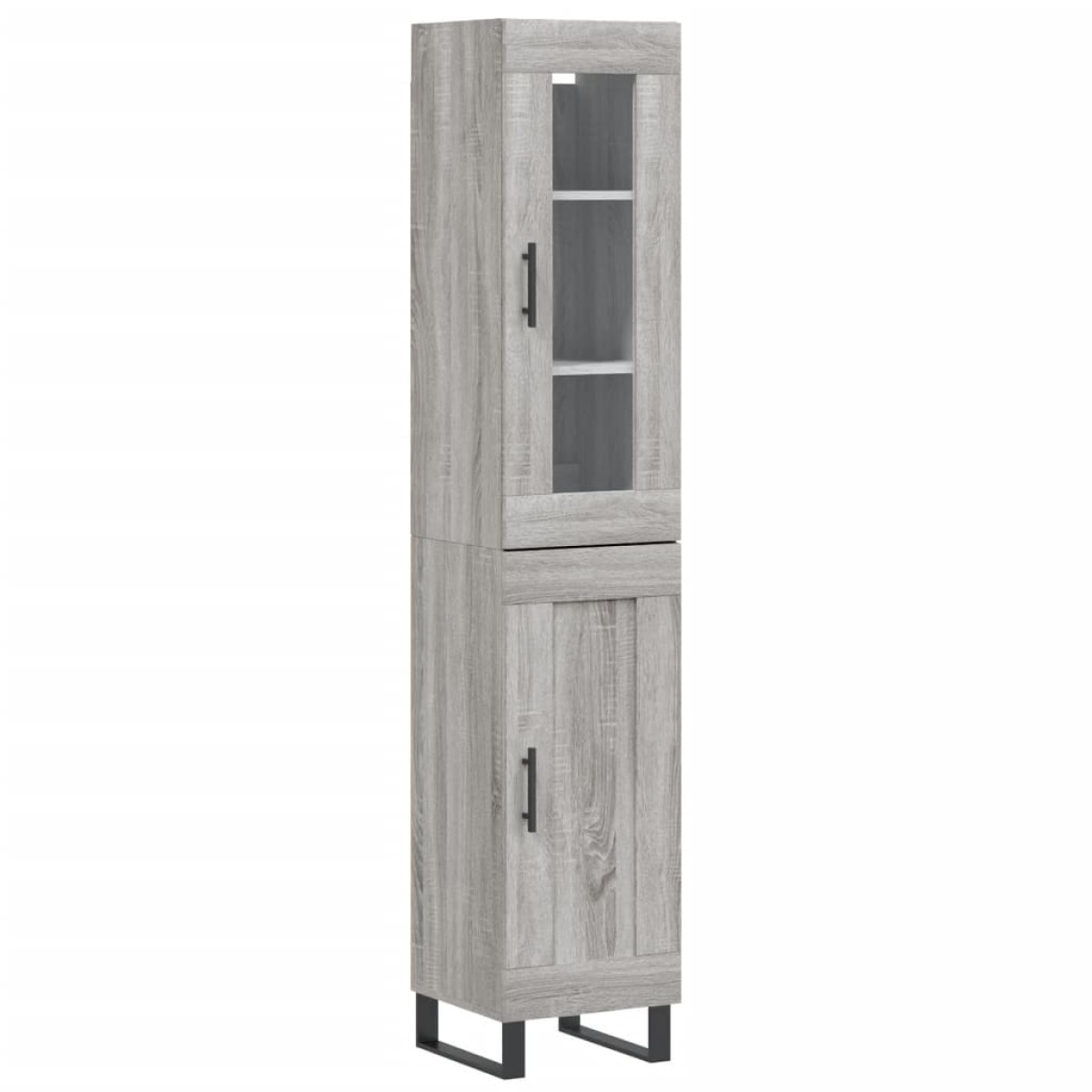 vidaXL Μπουφές Sonoma Γκρι 34,5 x 34 x 180 εκ. από Επεξεργασμένο Ξύλο