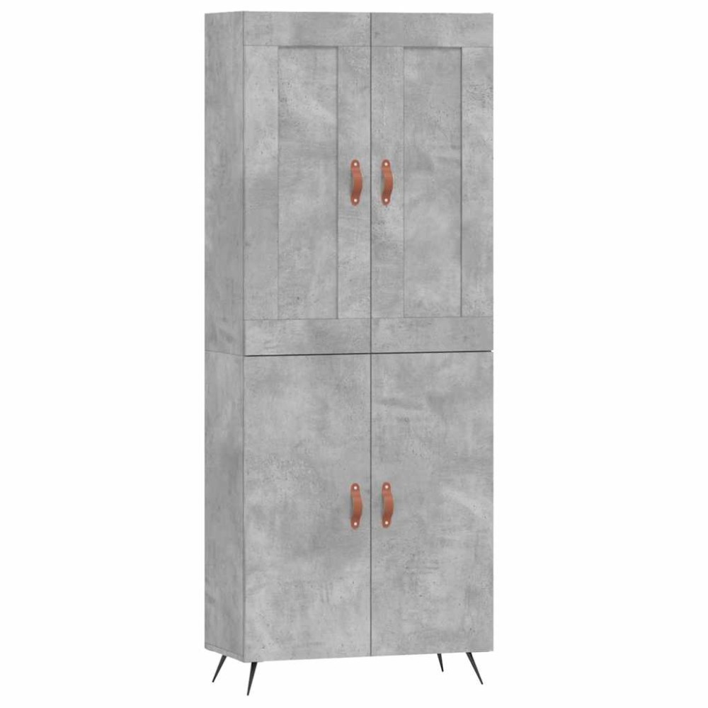 vidaXL Ντουλάπι Γκρι Σκυροδέματος 69,5x34x180 εκ. Επεξεργασμένο Ξύλο