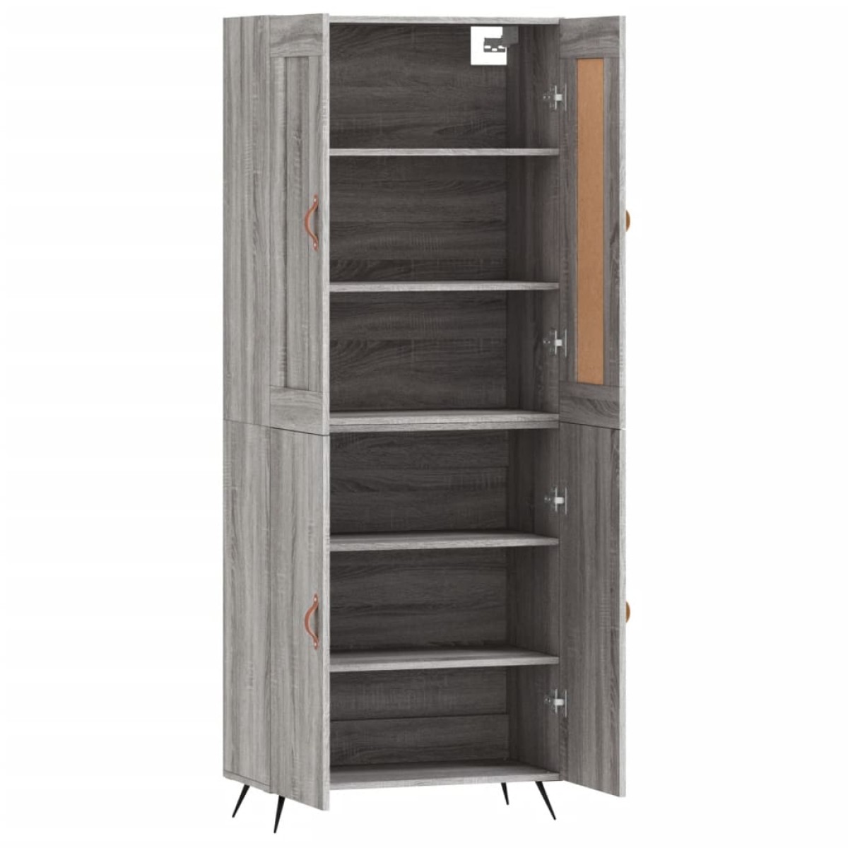 vidaXL Ντουλάπι Γκρι Sonoma 69,5 x 34 x 180 εκ. Επεξεργασμένο Ξύλο