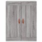 vidaXL Ντουλάπι Γκρι Sonoma 69,5 x 34 x 180 εκ. Επεξεργασμένο Ξύλο