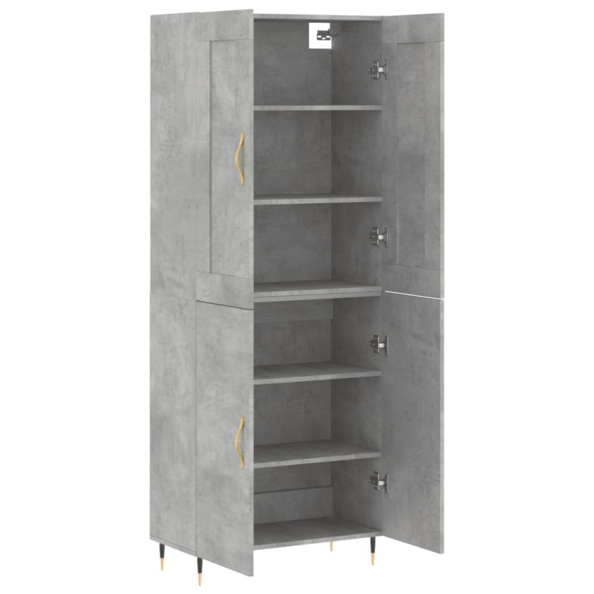 vidaXL Ντουλάπι Γκρι Σκυροδέματος 69,5x34x180 εκ. Επεξεργασμένο Ξύλο