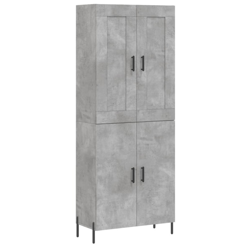 vidaXL Ντουλάπι Γκρι Σκυροδέματος 69,5x34x180 εκ. Επεξεργασμένο Ξύλο