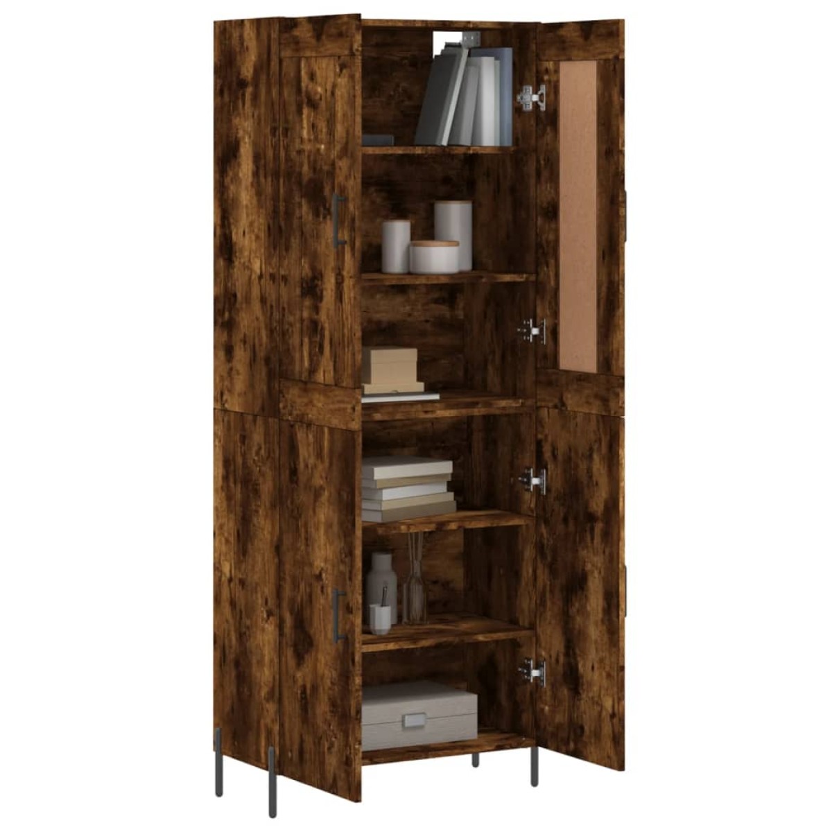 vidaXL Ντουλάπι Καπνιστή Δρυς 69,5x34x180 εκ. από Επεξεργασμένο Ξύλο