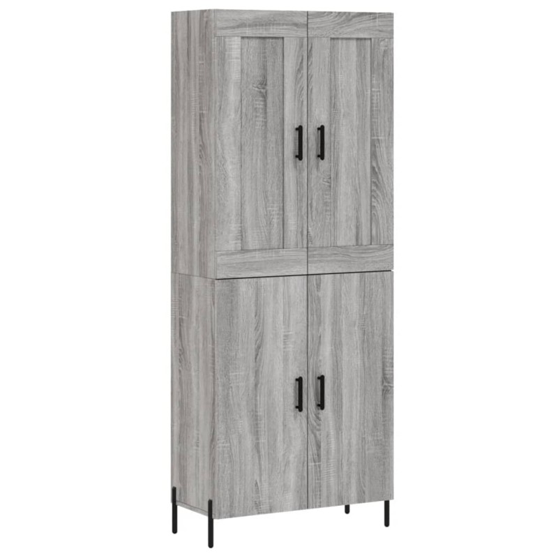 vidaXL Ντουλάπι Γκρι Sonoma 69,5 x 34 x 180 εκ. Επεξεργασμένο Ξύλο