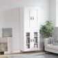 vidaXL Ντουλάπι Λευκό 69,5x34x180 εκ. από Επεξεργασμένο Ξύλο