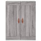 vidaXL Ντουλάπι Γκρι Sonoma 69,5 x 34 x 180 εκ. Επεξεργασμένο Ξύλο