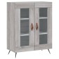 vidaXL Ντουλάπι Γκρι Sonoma 69,5 x 34 x 180 εκ. Επεξεργασμένο Ξύλο
