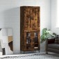 vidaXL Ντουλάπι Καπνιστή Δρυς 69,5x34x180 εκ. από Επεξεργασμένο Ξύλο