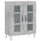 vidaXL Ντουλάπι Γκρι Σκυροδέματος 69,5x34x180 εκ. Επεξεργασμένο Ξύλο