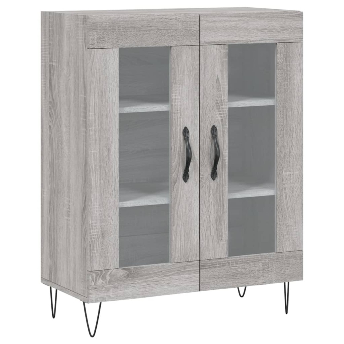 vidaXL Ντουλάπι Γκρι Sonoma 69,5 x 34 x 180 εκ. Επεξεργασμένο Ξύλο