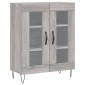 vidaXL Ντουλάπι Γκρι Sonoma 69,5 x 34 x 180 εκ. Επεξεργασμένο Ξύλο