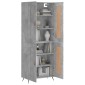 vidaXL Ντουλάπι Γκρι Σκυροδέματος 69,5x34x180 εκ. Επεξεργασμένο Ξύλο