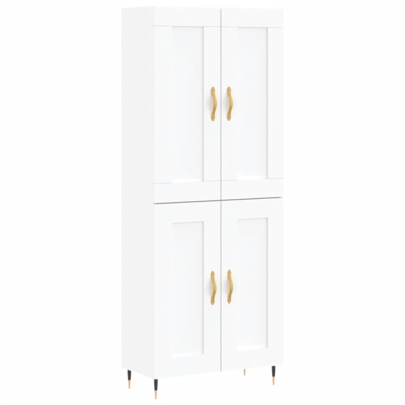 vidaXL Ντουλάπι Λευκό 69,5x34x180 εκ. από Επεξεργασμένο Ξύλο