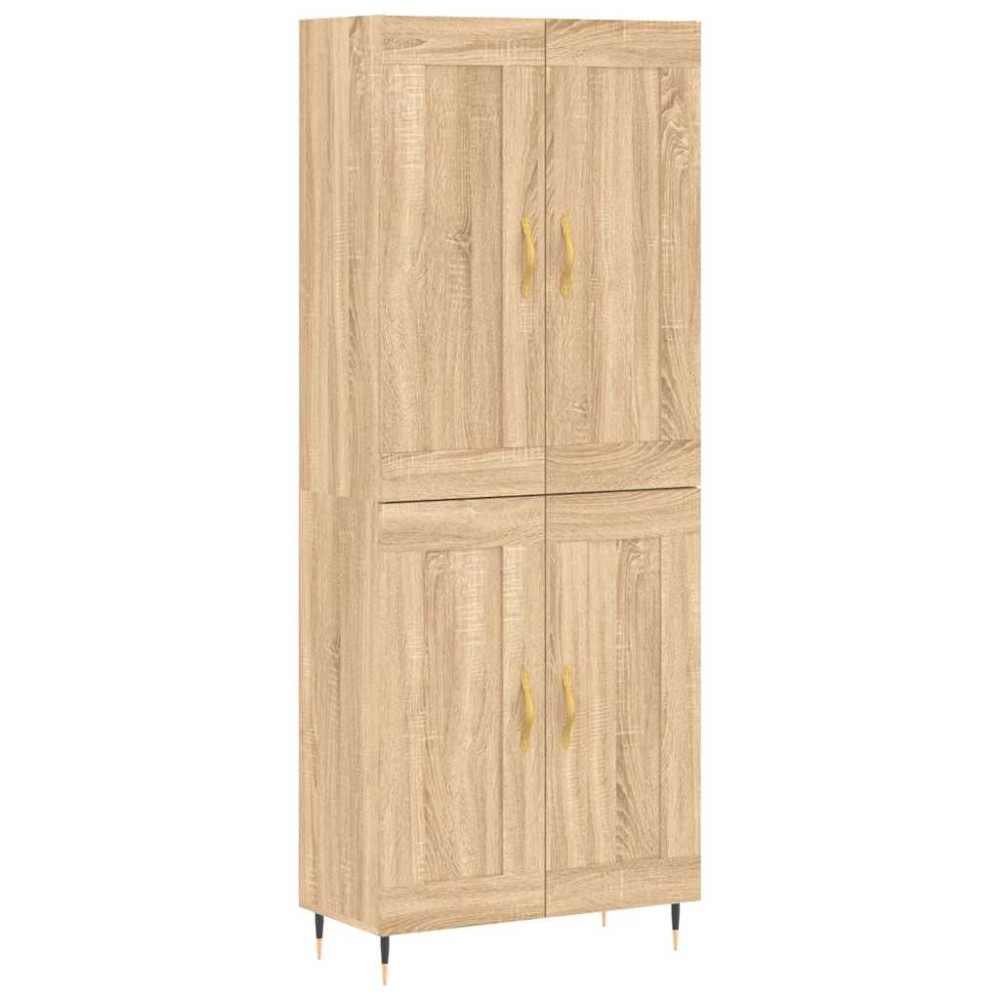 vidaXL Ντουλάπι Sonoma δρυς 69,5 x 34 x 180 εκ. από Επεξεργασμένο Ξύλο