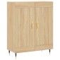 vidaXL Ντουλάπι Sonoma δρυς 69,5 x 34 x 180 εκ. από Επεξεργασμένο Ξύλο