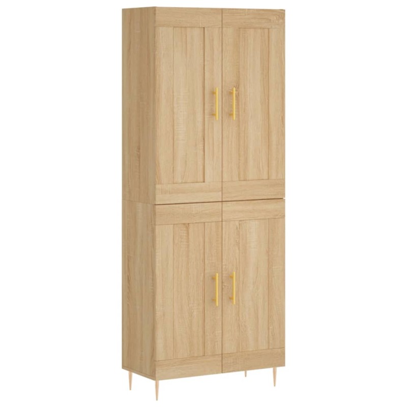 vidaXL Ντουλάπι Sonoma δρυς 69,5 x 34 x 180 εκ. από Επεξεργασμένο Ξύλο