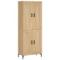 vidaXL Ντουλάπι Sonoma δρυς 69,5 x 34 x 180 εκ. από Επεξεργασμένο Ξύλο