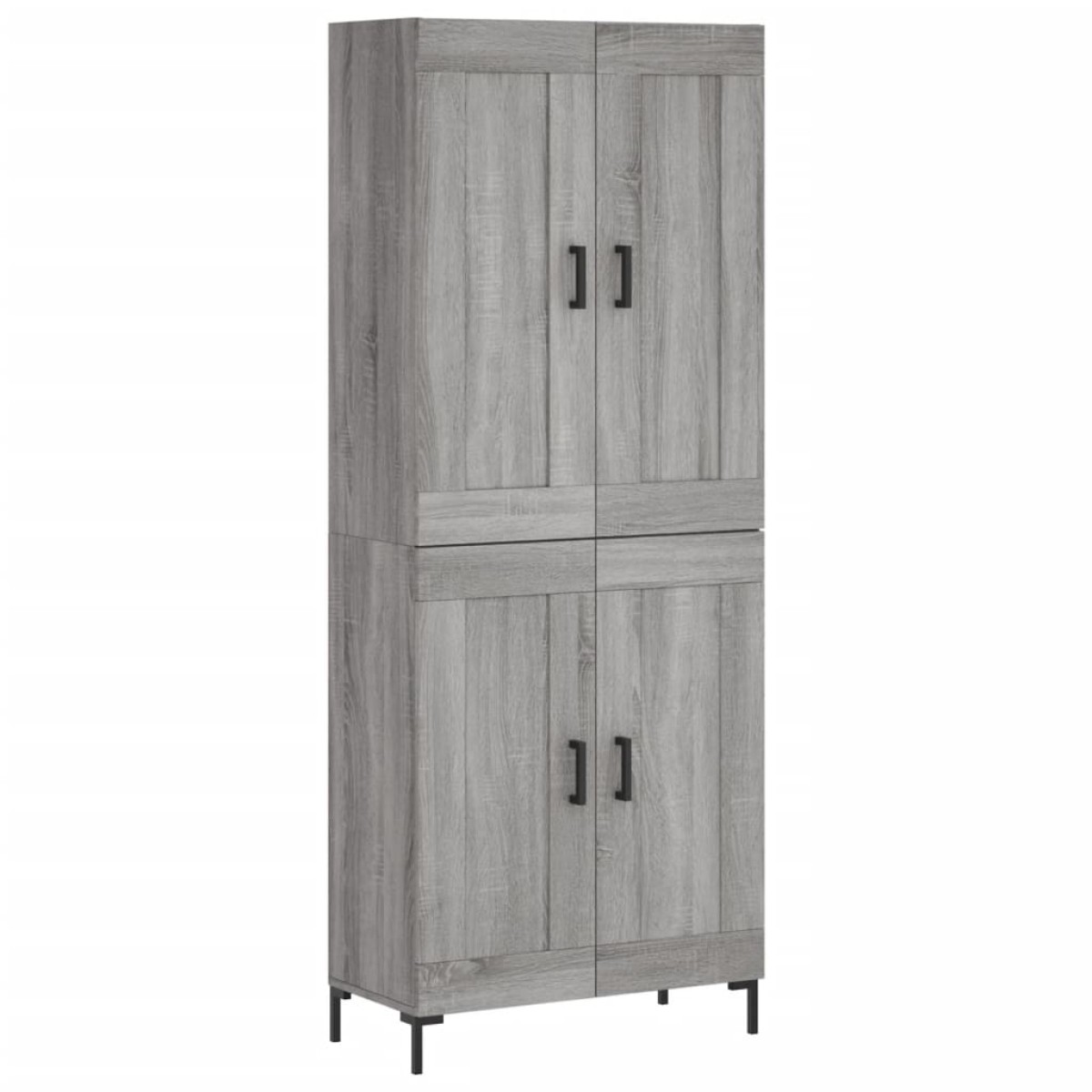 vidaXL Ντουλάπι Γκρι Sonoma 69,5 x 34 x 180 εκ. Επεξεργασμένο Ξύλο