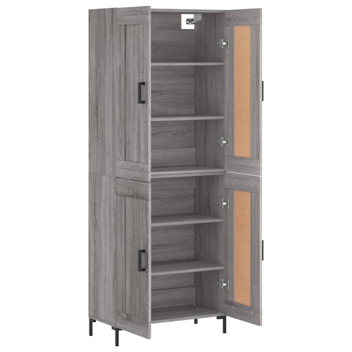 vidaXL Ντουλάπι Γκρι Sonoma 69,5 x 34 x 180 εκ. Επεξεργασμένο Ξύλο