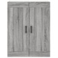 vidaXL Ντουλάπι Γκρι Sonoma 69,5 x 34 x 180 εκ. Επεξεργασμένο Ξύλο