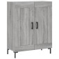 vidaXL Ντουλάπι Γκρι Sonoma 69,5 x 34 x 180 εκ. Επεξεργασμένο Ξύλο
