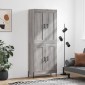 vidaXL Ντουλάπι Γκρι Sonoma 69,5 x 34 x 180 εκ. Επεξεργασμένο Ξύλο