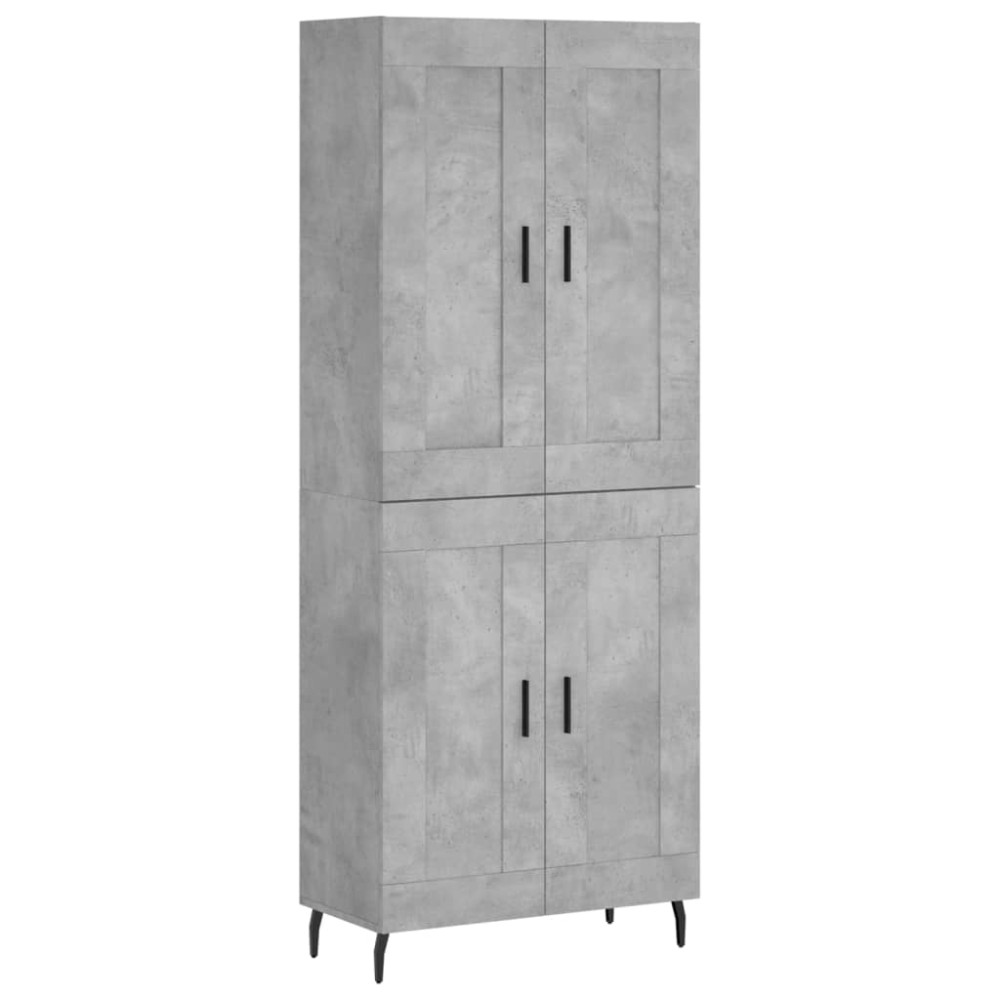 vidaXL Ντουλάπι Γκρι Σκυροδέματος 69,5x34x180 εκ. Επεξεργασμένο Ξύλο