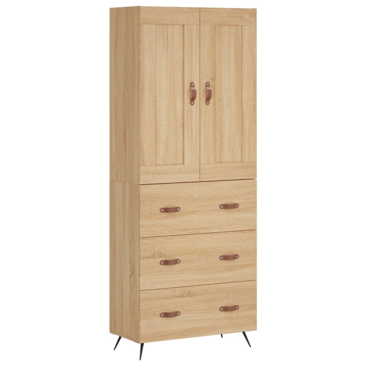 vidaXL Ντουλάπι Sonoma δρυς 69,5 x 34 x 180 εκ. από Επεξεργασμένο Ξύλο